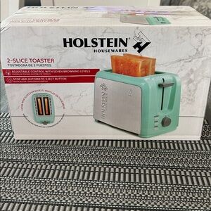 Holstein Housewares 2-Slice Toaster in Mint Green